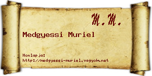 Medgyessi Muriel névjegykártya